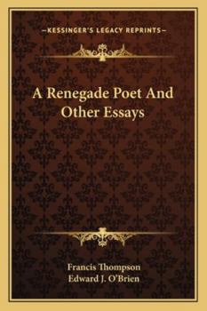 Paperback A Renegade Poet And Other Essays Book
