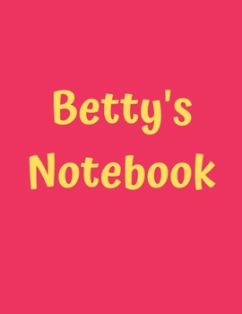 Paperback Betty's Notebook: Pink Cover, College Ruled, 100 Sheets, 8.5" x 11" (Letter Size), White Paper Book