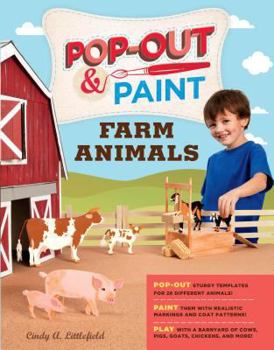 Paperback Pop-Out & Paint Farm Animals Book