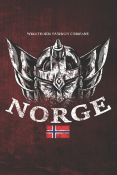 Paperback Wikstroem - Notes: Norway Viking head helmet Norge flag used look - Notebook 6x9 unlined Book