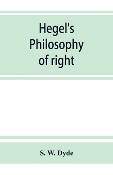 Paperback Hegel's Philosophy of right Book