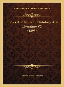Studies And Notes In Philology And Literature V2