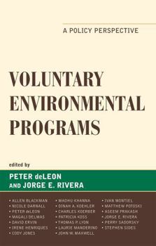 Hardcover Voluntary Environmental Programs: A Policy Perspective Book