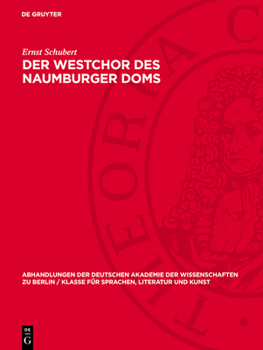 Hardcover Der Westchor des Naumburger Doms [German] Book