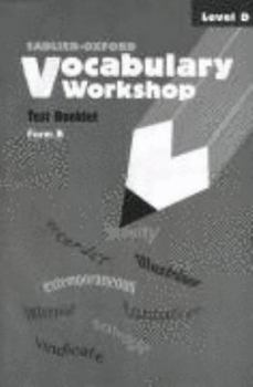 Paperback Vocabulary Workshop Test Booklet Form B, Level D Book