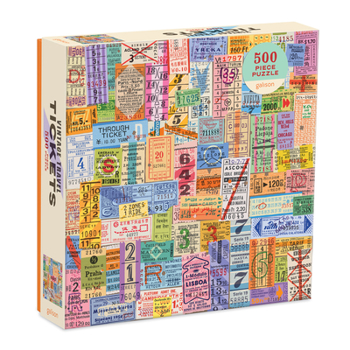 Video Game Vintage Travel Tickets 500 Piece Puzzle Book