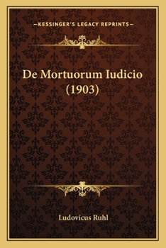 Paperback De Mortuorum Iudicio (1903) [Latin] Book