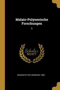 Paperback Malaio-Polynesische Forschungen: 5 [German] Book