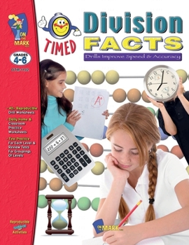 Paperback Timed Division Drill Facts Grades 4-6 Book