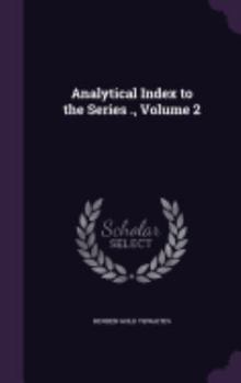 Hardcover Analytical Index to the Series ., Volume 2 Book