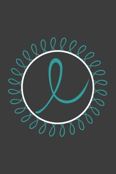 Writing About My Health Journey with Ovarian Cancer: College Ruled Notebook (Teal Awareness Ribbon Badge Cover)