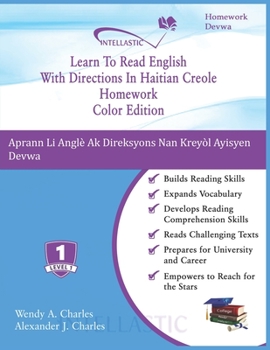Paperback Learn To Read English With Directions In Haitian Creole Homework: Color Edition Book