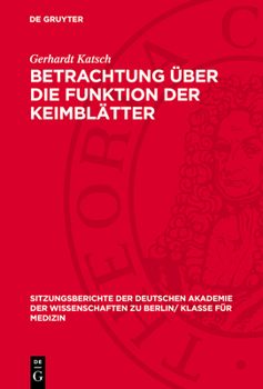 Hardcover Betrachtung Über Die Funktion Der Keimblätter [German] Book