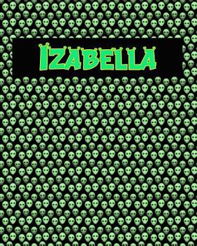 Paperback 120 Page Handwriting Practice Book with Green Alien Cover Izabella: Primary Grades Handwriting Book