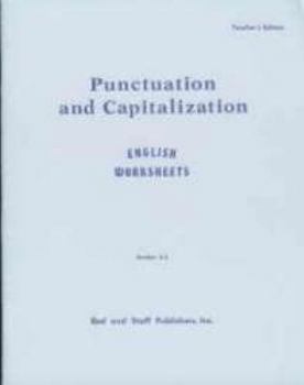 Paperback Punctuation and Capitalization English Worksheets Grades 3-5 Teacher's Manual Book