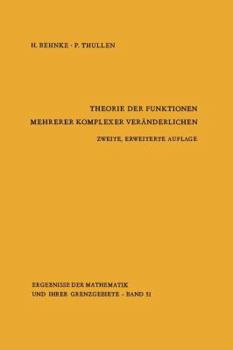 Paperback Theorie Der Funktionen Mehrerer Komplexer Veränderlichen [German] Book