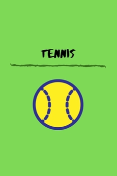 Paperback Tennis: Sports Student Athlete Small Lined Notebook for Men / Women / School 6" x 9" Book