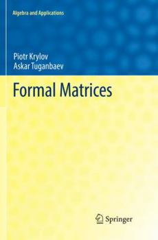 Paperback Formal Matrices Book