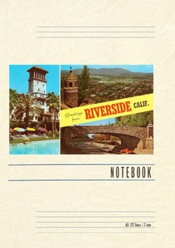 Paperback Vintage Lined Notebook Greetings from Riverside, California Book