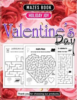 Paperback Valentine's Day Maze Book Love Labyrinth: Artistic Exploration Cupid's Arrows Book