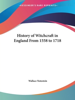 Paperback History of Witchcraft in England From 1558 to 1718 Book