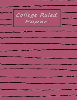 Paperback College Ruled Paper: 1 Subject Notebook Composition Book - Inky Maroon Book