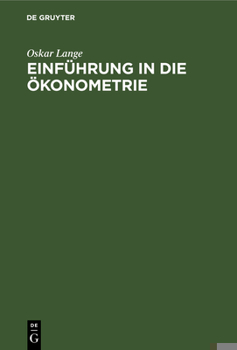 Hardcover Einführung in Die Ökonometrie [German] Book