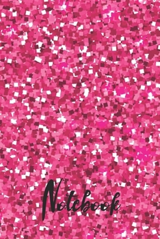 Notebook: Birthday Faux Hot Pink Gold Glitter Notebook Wide Ruled Lined Journal 6x9 Inch ( Legal ruled ) Family Anniversary Party Gift Idea Holidays Mom Dad or Kids