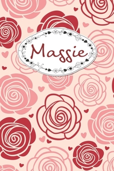 Maggie: Personalized Name Journal / 120 Pages / Dot Grid / Roses cover design / Perfect for journaling and writing notes.