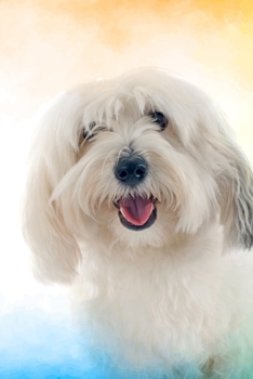 Paperback Composition Notebook: Cute White Puppy Blank Lined Notebook Journal Diary 6x9 Book