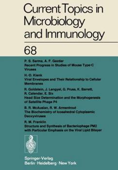 Paperback Current Topics in Microbiology and Immunology / Ergebnisse Der Mikrobiologie Und Immunitätsforschung: Volume 68 Book