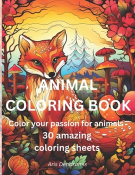 Paperback Animal Coloring Book: Color your passion for animals [Italian] Book