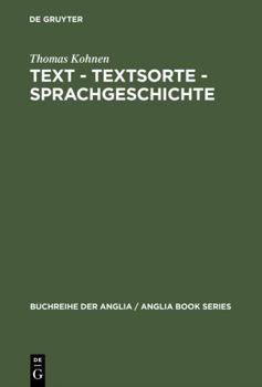Hardcover Text - Textsorte - Sprachgeschichte [German] Book