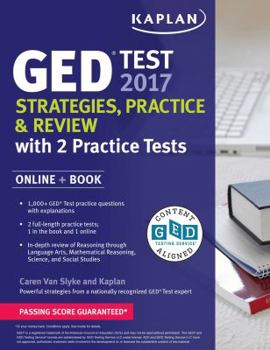 Paperback GED Test 2017 Strategies, Practice & Review with 2 Practice Tests: Online + Book