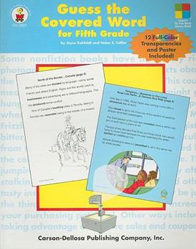 Paperback Guess the Covered Word for Fifth Grade [With Poster and 12 Transparencies] Book