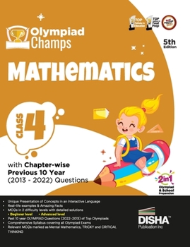 Paperback Olympiad Champs Mathematics Class 4 with Chapter-wise Previous 10 Year (2013 - 2022) Questions 5th Edition Complete Prep Guide with Theory, PYQs, Past Book