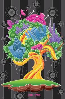 Funky Tree Journal: 150-Page Lined Writing Journal with Colorful and Creative Arboreal Art on the Cover (5.25 X 8 Inches - Black)