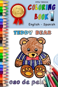 Paperback Play & Learn Coloring Book 1: English - Spanish Book