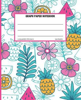 Paperback Graph Paper Notebook: Quad Ruled Grid Paper Math and Science Composition Notebook 100 Sheets 5 Squares Per Inch Book