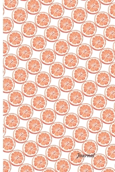 Journal: Grapefruit Cover, Blank Notebook with Lined Pages