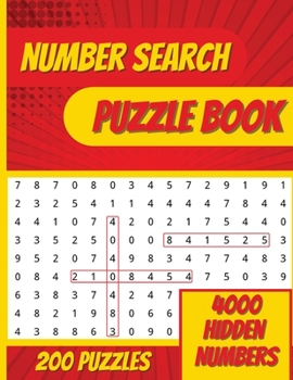 Paperback Number Search Puzzle Book: Number Search Book with 250 Fun Number Find Puzzles For Adults Book