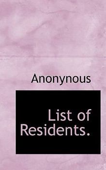 List of Residents