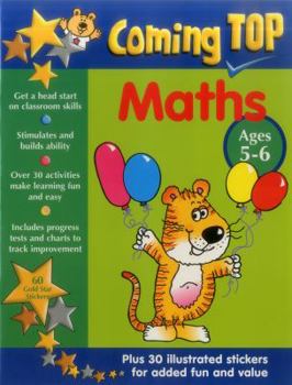 Paperback Coming Top: Maths Ages 5-6: Get a Head Start on Classroom Skills - With Stickers! Book