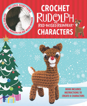 Hardcover Crochet Rudolph the Red-Nosed Reindeer Characters Book