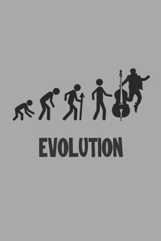 Paperback Evolution: Gifts for Cello Players Men - Funny Lined Notebook Journal Featuring Silhouettes of People on Gray Background Book