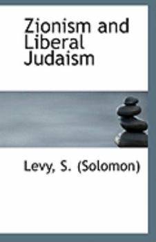 Paperback Zionism and Liberal Judaism Book