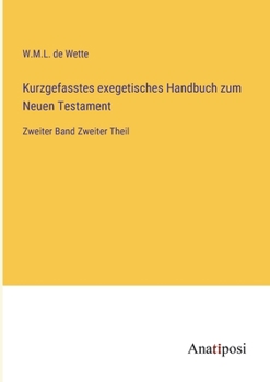 Kurzgefasstes exegetisches Handbuch zum Neuen Testament: Zweiter Band Zweiter Theil