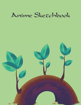 Paperback Anime Sketchbook: 100 Blank Pages, 8.5 x 11, Sketch Pad for Drawing Anime Manga Comics Book