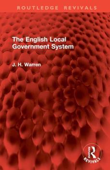 Hardcover The English Local Government System Book
