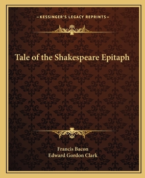 Paperback Tale of the Shakespeare Epitaph Book